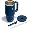imageHydro Flask Travel Tumbler Stainless Steel Insulated Cup with Lid and Straw for Cold Water and Drinks for Sports School Work Car Travel and WeekendsIndigo
