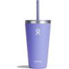 imageHydro Flask Travel Tumbler Stainless Steel Insulated Cup with Lid and Straw for Cold Water and Drinks for Sports School Work Car Travel and WeekendsLupine Purple