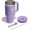 imageHydro Flask Travel Tumbler Stainless Steel Insulated Cup with Lid and Straw for Cold Water and Drinks for Sports School Work Car Travel and WeekendsMoonshadow