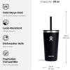 imageHydro Flask Travel Tumbler Stainless Steel Insulated Cup with Lid and Straw for Cold Water and Drinks for Sports School Work Car Travel and WeekendsReef