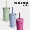 imageHydro Flask Travel Tumbler Stainless Steel Insulated Cup with Lid and Straw for Cold Water and Drinks for Sports School Work Car Travel and WeekendsReef