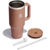 imageHydro Flask Travel Tumbler Stainless Steel Insulated Cup with Lid and Straw for Cold Water and Drinks for Sports School Work Car Travel and WeekendsSandy