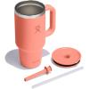 imageHydro Flask Travel Tumbler Stainless Steel Insulated Cup with Lid and Straw for Cold Water and Drinks for Sports School Work Car Travel and WeekendsSunglow