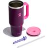 imageHydro Flask Travel Tumbler Stainless Steel Insulated Cup with Lid and Straw for Cold Water and Drinks for Sports School Work Car Travel and WeekendsSugarplum
