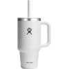 imageHydro Flask Travel Tumbler Stainless Steel Insulated Cup with Lid and Straw for Cold Water and Drinks for Sports School Work Car Travel and WeekendsWhite