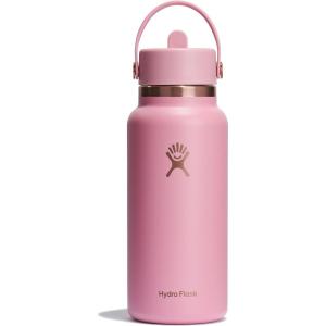 imageHYDRO FLASK Wide Mouth vacuum insulated stainless steel water bottle with leakproof closeable straw lid for cold water drinks sports travel car and schoolPrimrose Gold