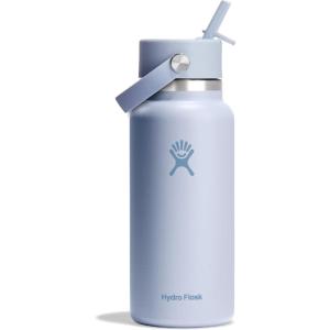 imageHYDRO FLASK Wide Mouth vacuum insulated stainless steel water bottle with leakproof closeable straw lid for cold water drinks sports travel car and schoolSurf