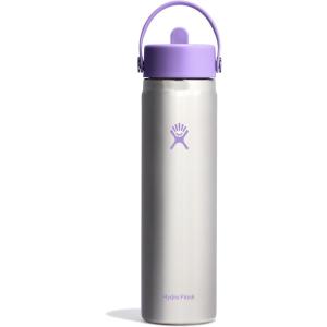 imageHYDRO FLASK Wide Mouth vacuum insulated stainless steel water bottle with leakproof closeable straw lid for cold water drinks sports travel car and schoolStainless Violet