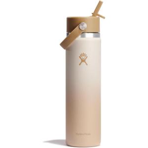 imageHYDRO FLASK Wide Mouth vacuum insulated stainless steel water bottle with leakproof closeable straw lid for cold water drinks sports travel car and schoolHoney Ombre