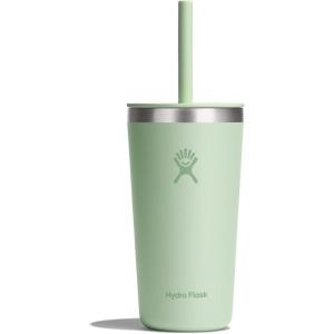 imageHydro Flask Travel Tumbler Stainless Steel Insulated Cup with Lid and Straw for Cold Water and Drinks for Sports School Work Car Travel and WeekendsAloe