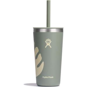 imageHydro Flask Travel Tumbler Stainless Steel Insulated Cup with Lid and Straw for Cold Water and Drinks for Sports School Work Car Travel and WeekendsBotanical Bliss Agave
