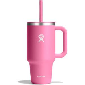 imageHydro Flask Travel Tumbler Stainless Steel Insulated Cup with Lid and Straw for Cold Water and Drinks for Sports School Work Car Travel and WeekendsCamellia