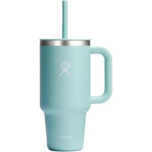 imageHydro Flask Travel Tumbler Stainless Steel Insulated Cup with Lid and Straw for Cold Water and Drinks for Sports School Work Car Travel and WeekendsDew