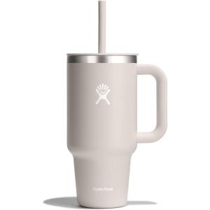 imageHydro Flask Travel Tumbler Stainless Steel Insulated Cup with Lid and Straw for Cold Water and Drinks for Sports School Work Car Travel and WeekendsOat