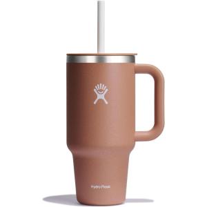 imageHydro Flask Travel Tumbler Stainless Steel Insulated Cup with Lid and Straw for Cold Water and Drinks for Sports School Work Car Travel and WeekendsSandy