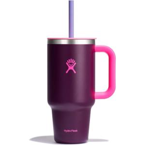 imageHydro Flask Travel Tumbler Stainless Steel Insulated Cup with Lid and Straw for Cold Water and Drinks for Sports School Work Car Travel and WeekendsSugarplum