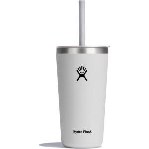 imageHydro Flask Travel Tumbler Stainless Steel Insulated Cup with Lid and Straw for Cold Water and Drinks for Sports School Work Car Travel and WeekendsWhite