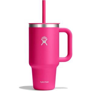 imageHydro Flask Travel Tumbler Stainless Steel Insulated Cup with Lid and Straw for Cold Water and Drinks for Sports School Work Car Travel and WeekendsZinnia