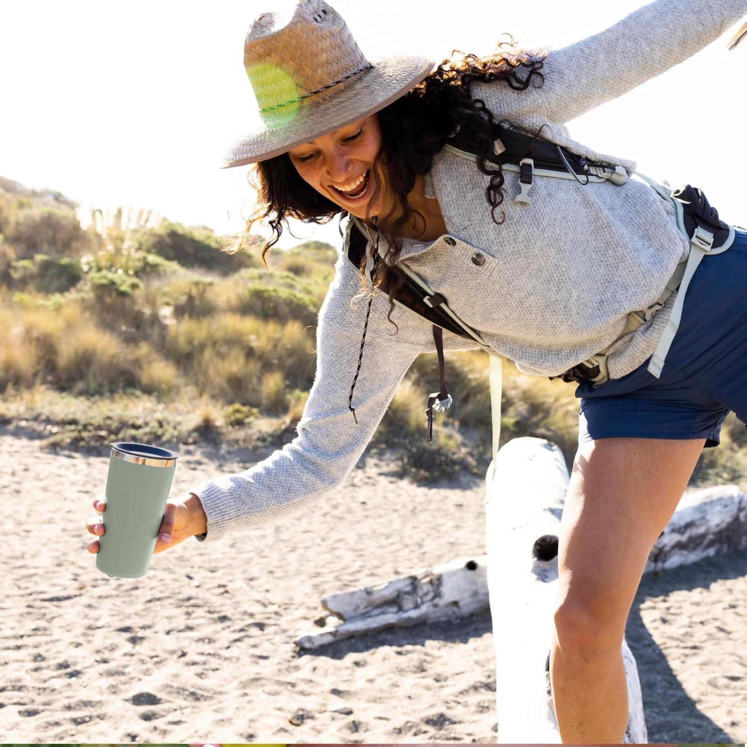 imageHydro Flask All Around Stainless Steel Tumbler with Lid and DoubleWall Vacuum InsulationFir Green