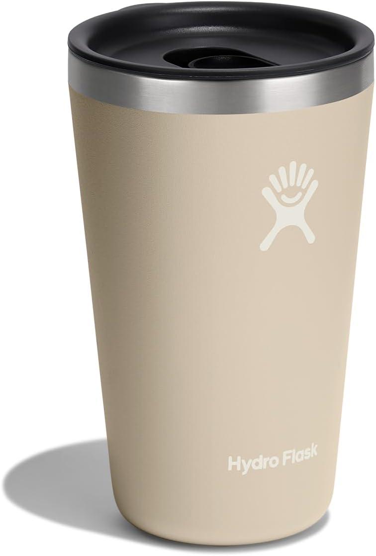 imageHydro Flask All Around Stainless Steel Tumbler with Lid and DoubleWall Vacuum InsulationOat Tan