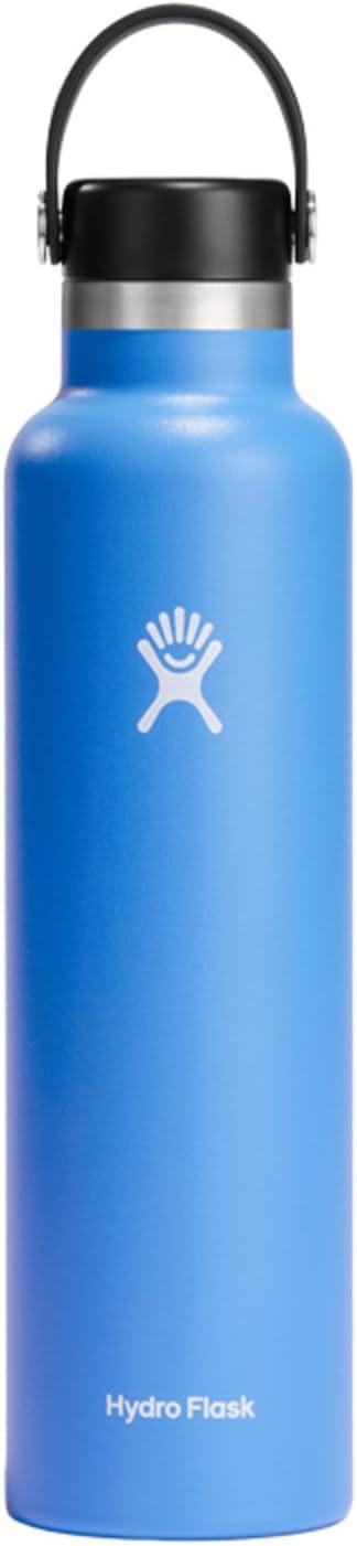 imageHydro Flask Stainless Steel Standard Mouth Water Bottle with Flex Cap and DoubleWall Vacuum InsulationCascade Blue