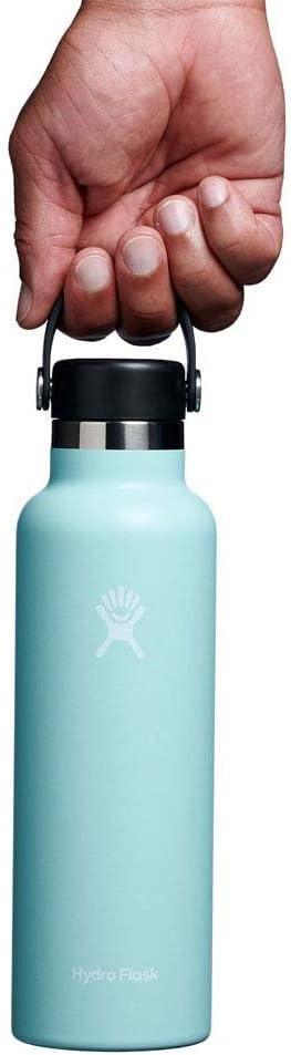 imageHydro Flask Stainless Steel Standard Mouth Water Bottle with Flex Cap and DoubleWall Vacuum InsulationDew Blue