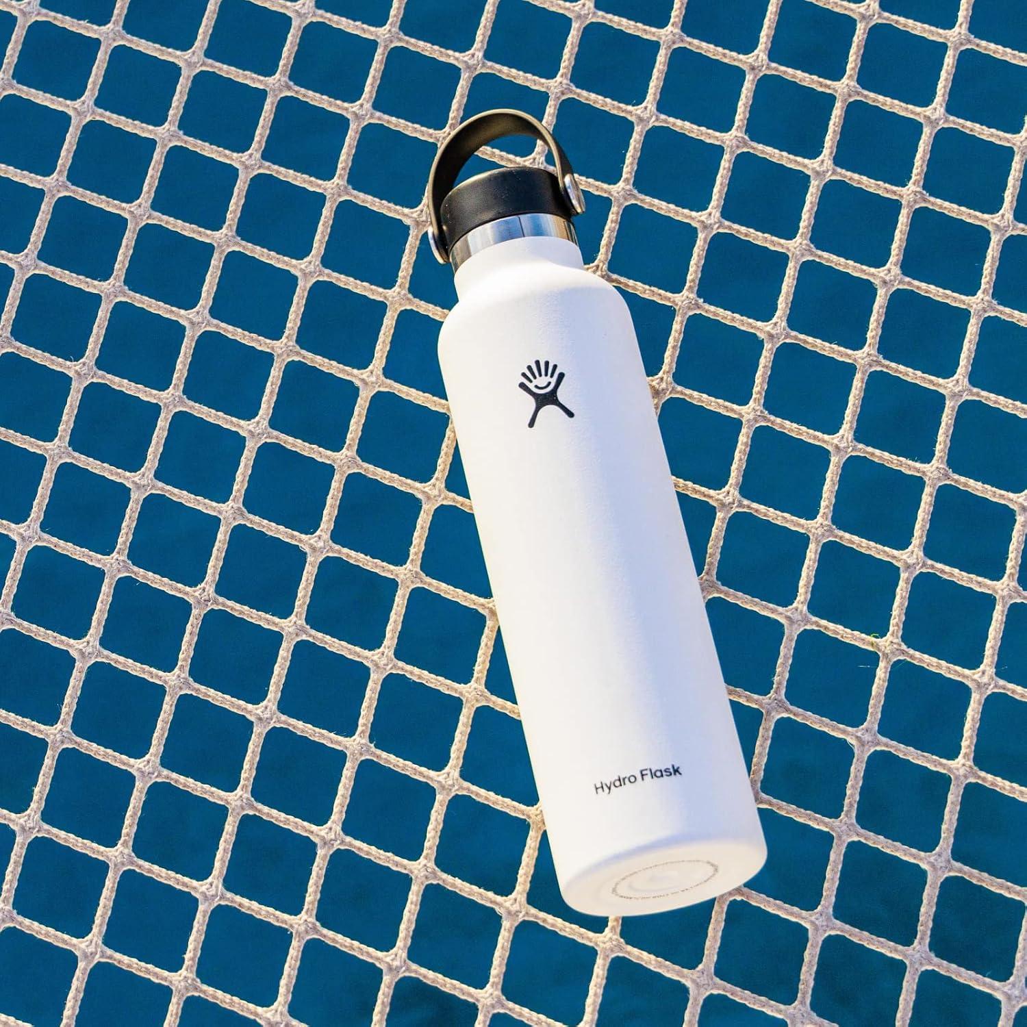 imageHydro Flask Stainless Steel Standard Mouth Water Bottle with Flex Cap and DoubleWall Vacuum InsulationGoji Red