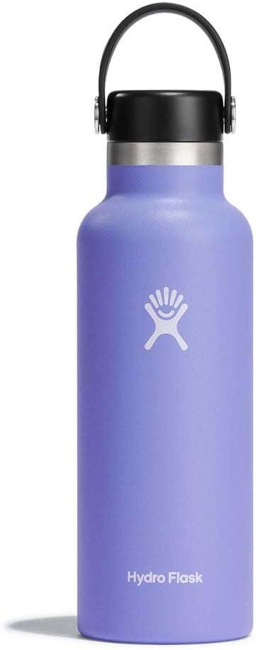 imageHydro Flask Stainless Steel Standard Mouth Water Bottle with Flex Cap and DoubleWall Vacuum InsulationLupine Purple