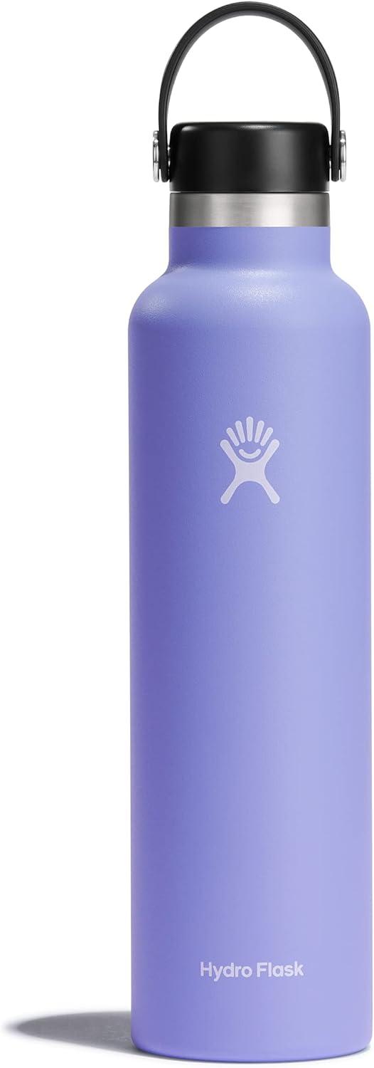 imageHydro Flask Stainless Steel Standard Mouth Water Bottle with Flex Cap and DoubleWall Vacuum InsulationLupine Purple