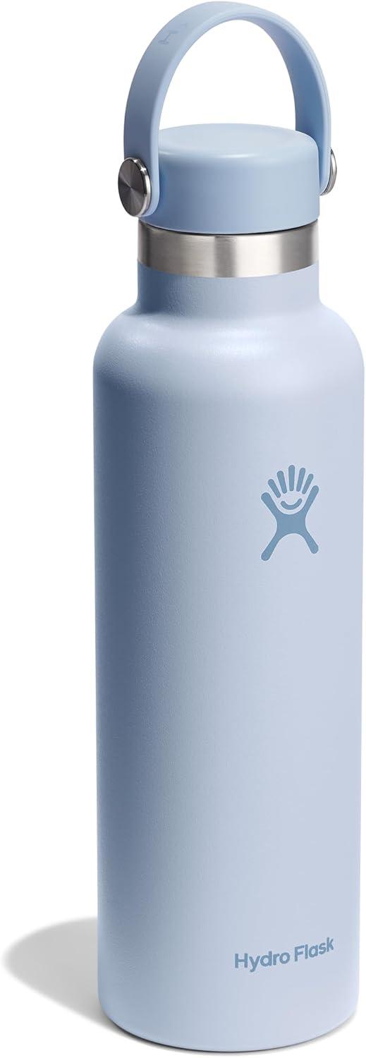 imageHydro Flask Stainless Steel Standard Mouth Water Bottle with Flex Cap and DoubleWall Vacuum InsulationSurf