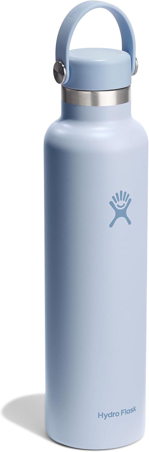 imageHydro Flask Stainless Steel Standard Mouth Water Bottle with Flex Cap and DoubleWall Vacuum InsulationSurf