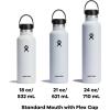 imageHydro Flask Stainless Steel Standard Mouth Water Bottle with Flex Cap and DoubleWall Vacuum InsulationBlack