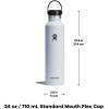 imageHydro Flask Stainless Steel Standard Mouth Water Bottle with Flex Cap and DoubleWall Vacuum InsulationBlack