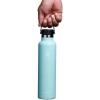 imageHydro Flask Stainless Steel Standard Mouth Water Bottle with Flex Cap and DoubleWall Vacuum InsulationDew Blue
