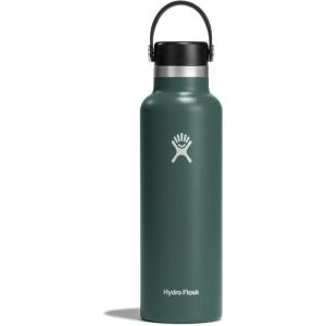 imageHydro Flask Stainless Steel Standard Mouth Water Bottle with Flex Cap and DoubleWall Vacuum InsulationFir Green