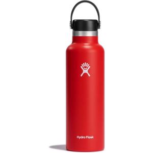 imageHydro Flask Stainless Steel Standard Mouth Water Bottle with Flex Cap and DoubleWall Vacuum InsulationGoji Red