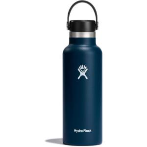 imageHydro Flask Stainless Steel Standard Mouth Water Bottle with Flex Cap and DoubleWall Vacuum InsulationIndigo Blue
