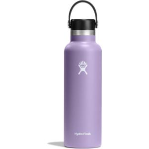 imageHydro Flask Stainless Steel Standard Mouth Water Bottle with Flex Cap and DoubleWall Vacuum InsulationMoonshadow Purple