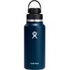 imageHYDRO FLASK Wide Mouth Chug Cap vacuum insulated stainless steel water bottle with leakproof closeable lid for cold water drinks sports travel car and schoolIndigo Blue