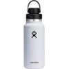imageHYDRO FLASK Wide Mouth Chug Cap vacuum insulated stainless steel water bottle with leakproof closeable lid for cold water drinks sports travel car and schoolWhite