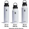 imageHYDRO FLASK Wide Mouth Chug Cap vacuum insulated stainless steel water bottle with leakproof closeable lid for cold water drinks sports travel car and schoolFir Green
