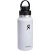 imageHYDRO FLASK Wide Mouth Chug Cap vacuum insulated stainless steel water bottle with leakproof closeable lid for cold water drinks sports travel car and schoolWhite