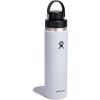 imageHYDRO FLASK Wide Mouth Chug Cap vacuum insulated stainless steel water bottle with leakproof closeable lid for cold water drinks sports travel car and schoolWhite
