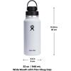 imageHYDRO FLASK Wide Mouth Chug Cap vacuum insulated stainless steel water bottle with leakproof closeable lid for cold water drinks sports travel car and schoolDew Blue