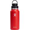 imageHYDRO FLASK Wide Mouth Chug Cap vacuum insulated stainless steel water bottle with leakproof closeable lid for cold water drinks sports travel car and schoolGoji Red