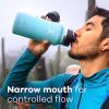 imageHYDRO FLASK Wide Mouth Chug Cap vacuum insulated stainless steel water bottle with leakproof closeable lid for cold water drinks sports travel car and schoolCascade Blue