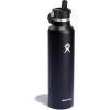 imageHydro Flask 24 Oz Stainless Steel Standard Mouth Water Bottle with Flex Straw Cap and DoubleWall Vacuum InsulationBlack