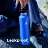 imageHydro Flask 24 Oz Stainless Steel Standard Mouth Water Bottle with Flex Straw Cap and DoubleWall Vacuum InsulationFossil