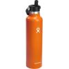 imageHydro Flask 24 Oz Stainless Steel Standard Mouth Water Bottle with Flex Straw Cap and DoubleWall Vacuum InsulationMesa Orange