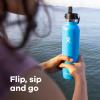 imageHydro Flask 24 Oz Stainless Steel Standard Mouth Water Bottle with Flex Straw Cap and DoubleWall Vacuum InsulationOat